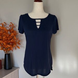 Maurices Silky Navy Blue Women's Top